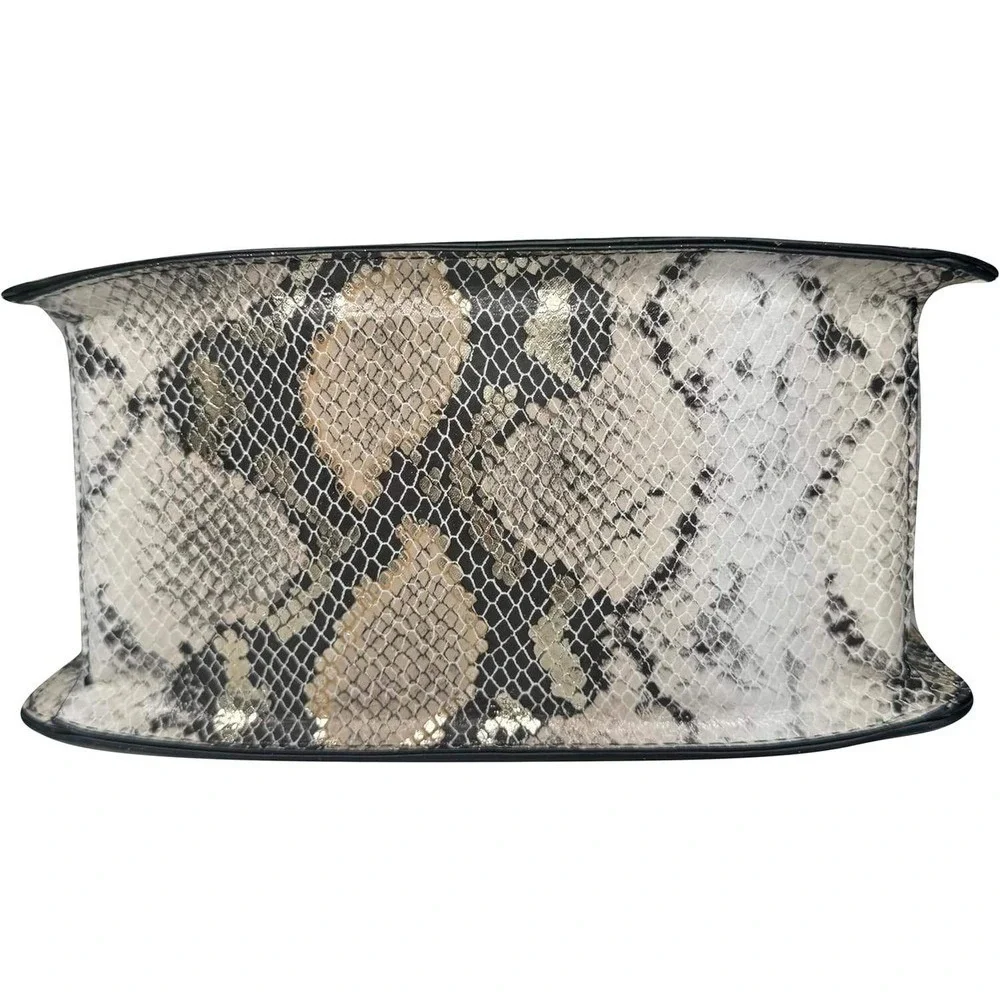 Steve Madden Snakeskin Crossbody Bag with Coin Purse Gray Black Gold Hardware
